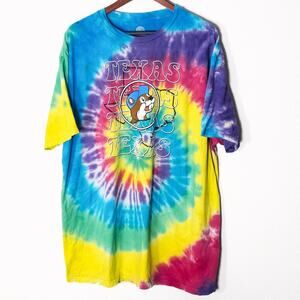 Buc-ee’s Rainbow Tie-Dye T-Shirt Women’s 2XL Retro Festival Streetwear